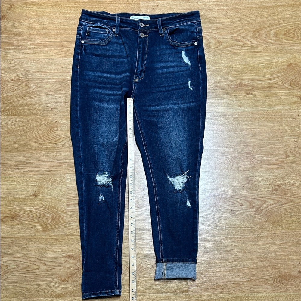 KanCan Dark Blue Distressed Skinny Jeans